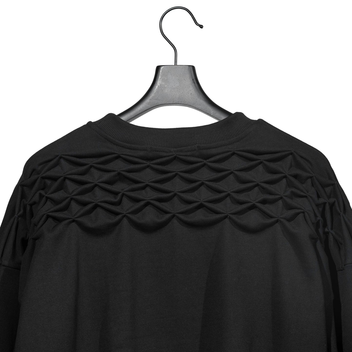 Yoke smocking long sleeves t-shirt