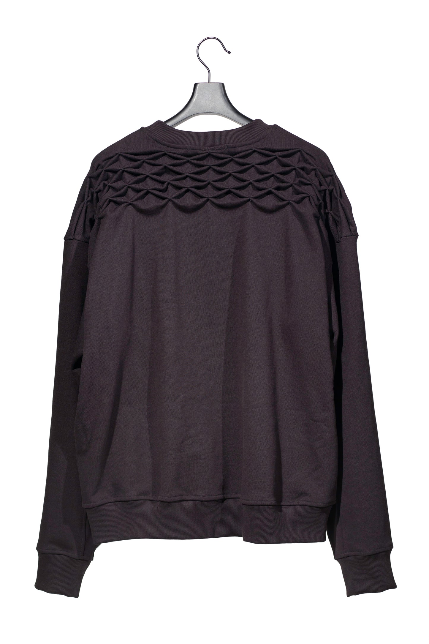 Yoke smocking long sleeves t-shirt