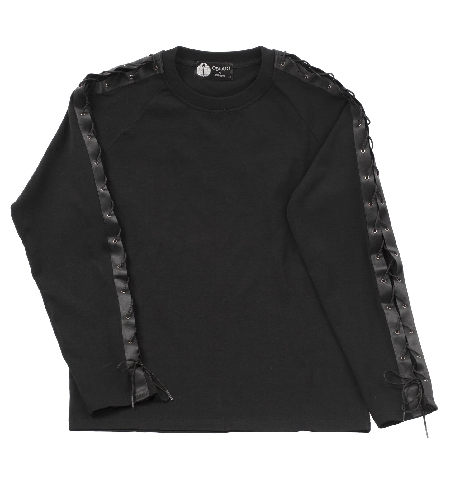 Lace up Raglan Long Sleeves T-Shirt