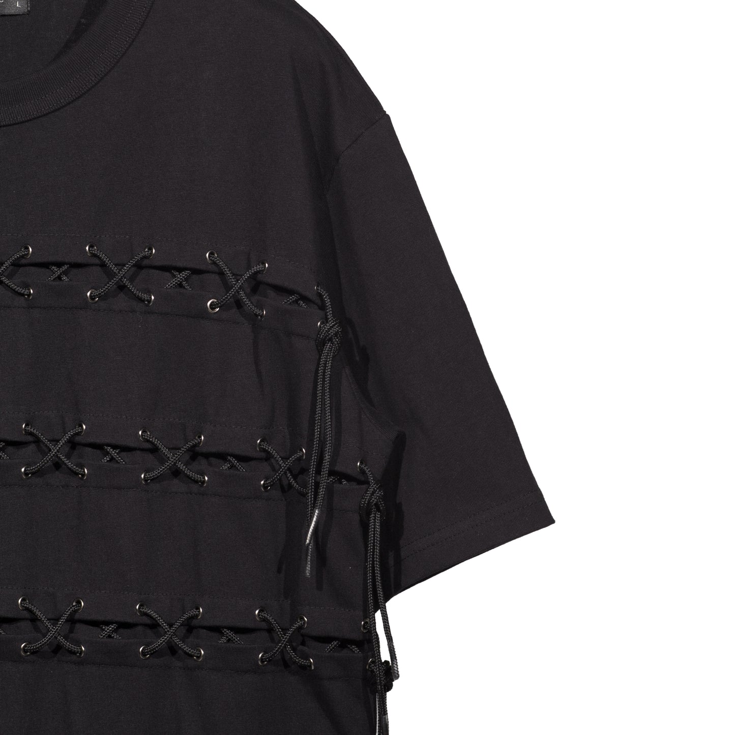 Multiple Lace-up Eyelets T-shirt