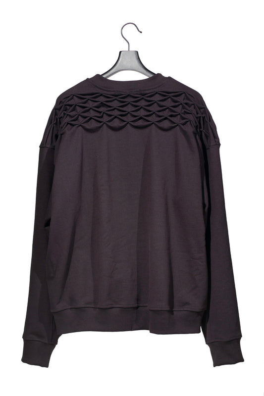 Yoke smocking long sleeves t-shirt