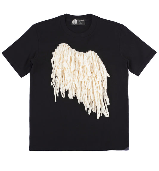 Cotton Tapes Black T-shirt