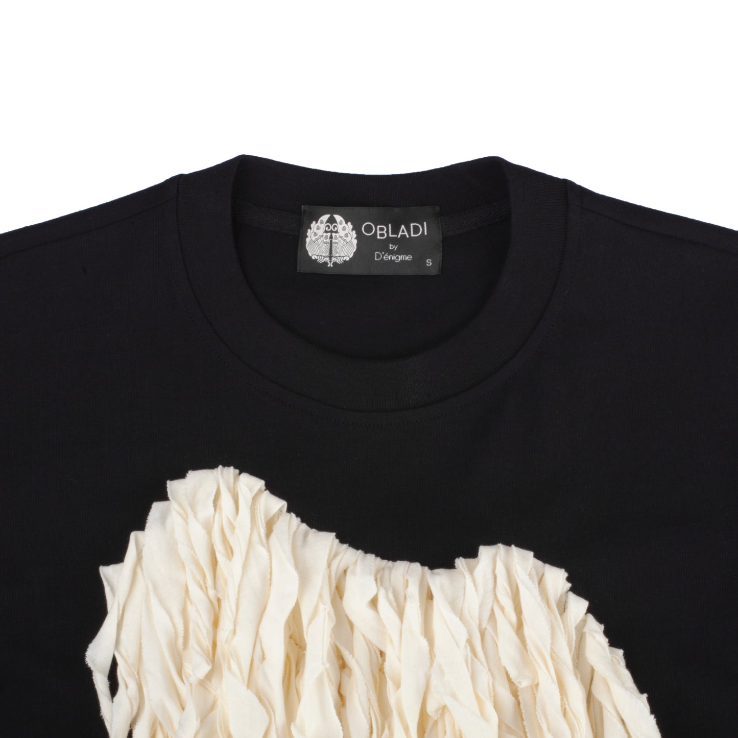 Cotton Tapes Black T-shirt