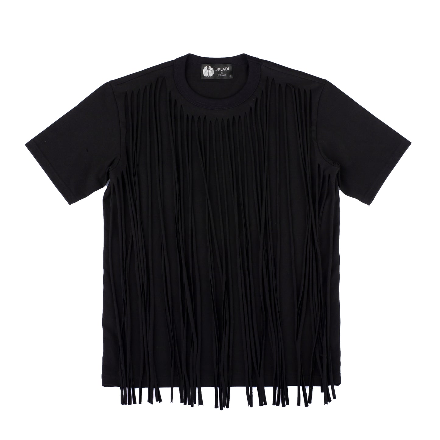 Two Layers Fringe Cut T-shirt