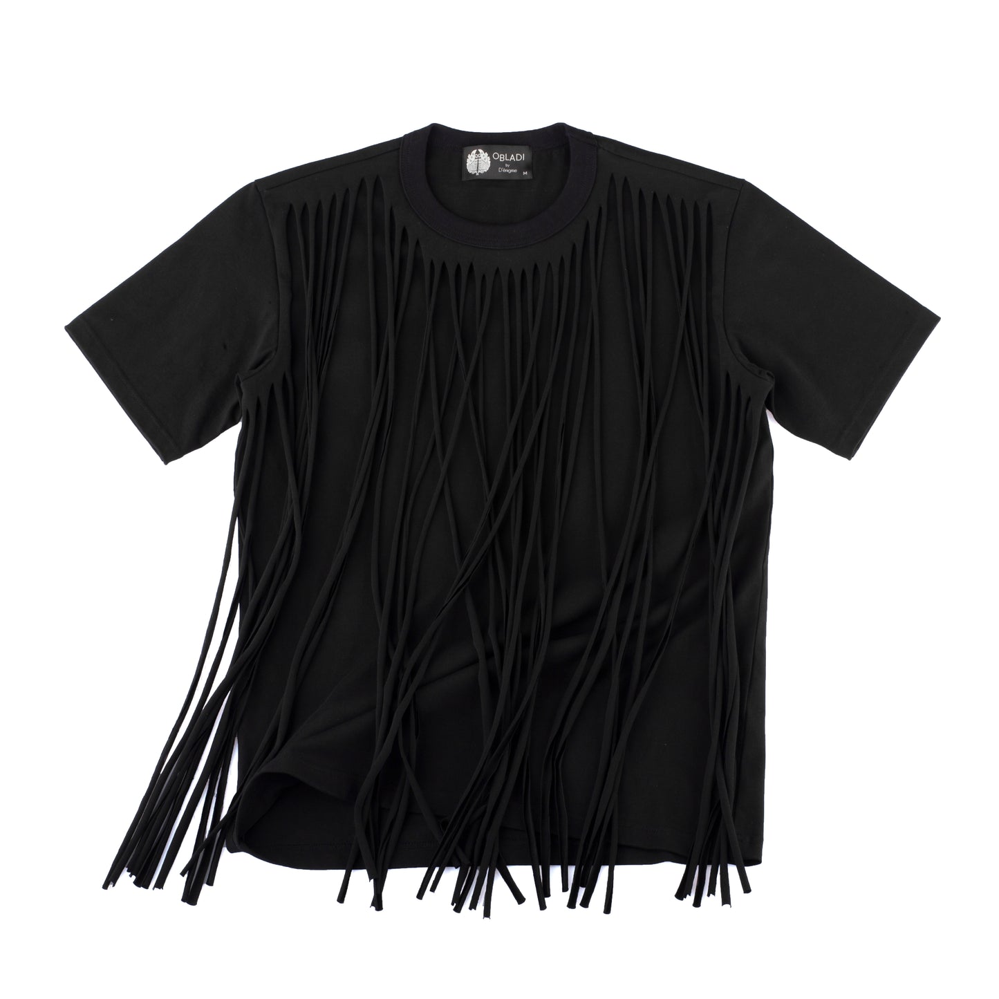 Two Layers Fringe Cut T-shirt