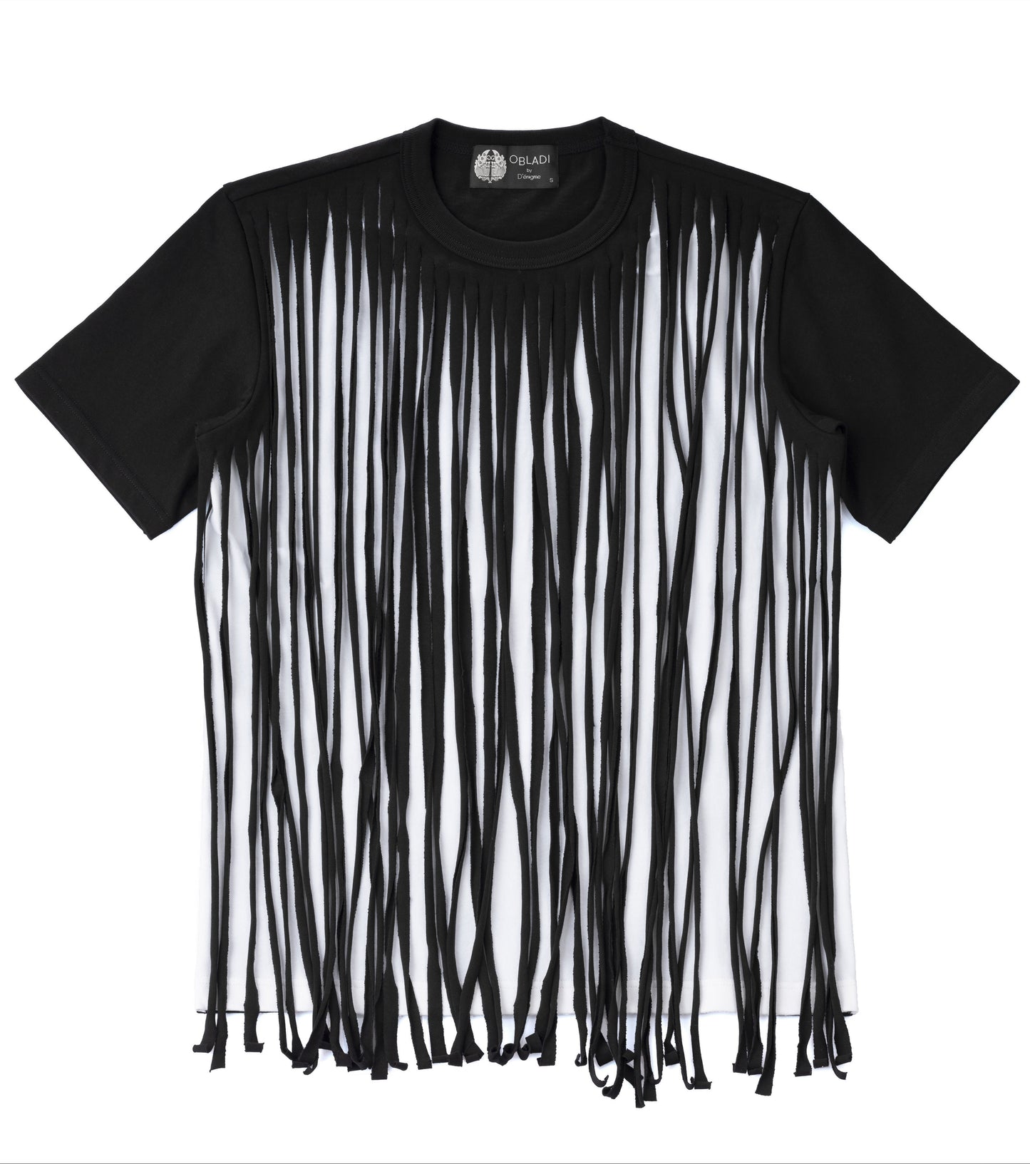 Two Layers Fringe Cut T-shirt