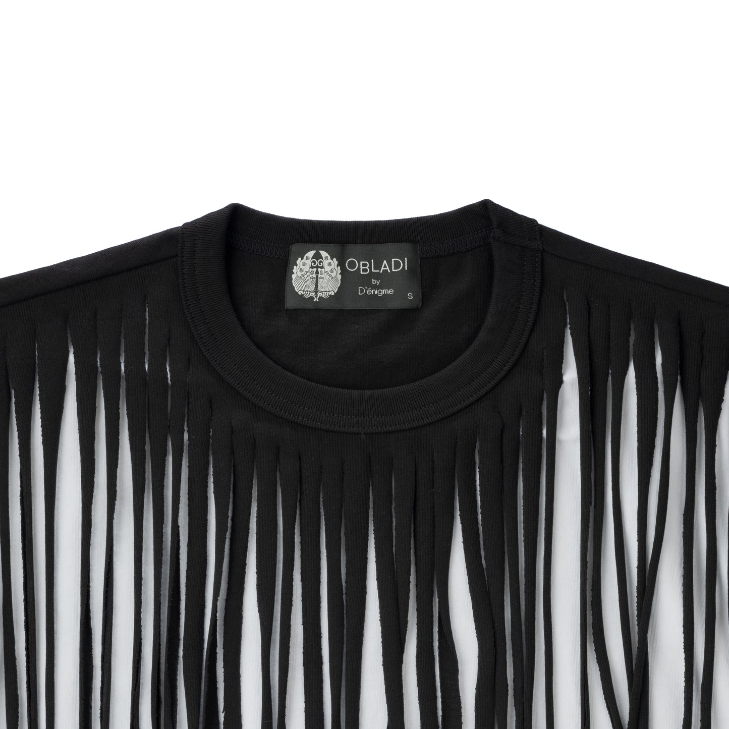 Two Layers Fringe Cut T-shirt