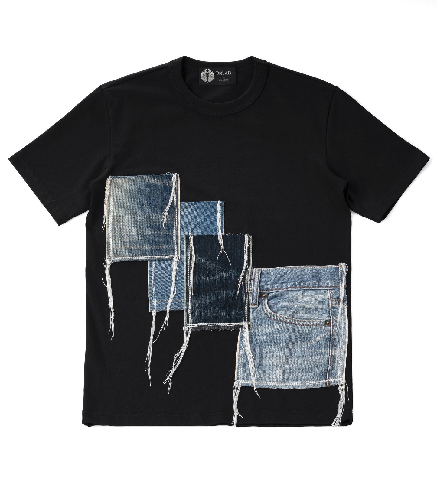 Pocket Jeans Patchwork T-Shirt