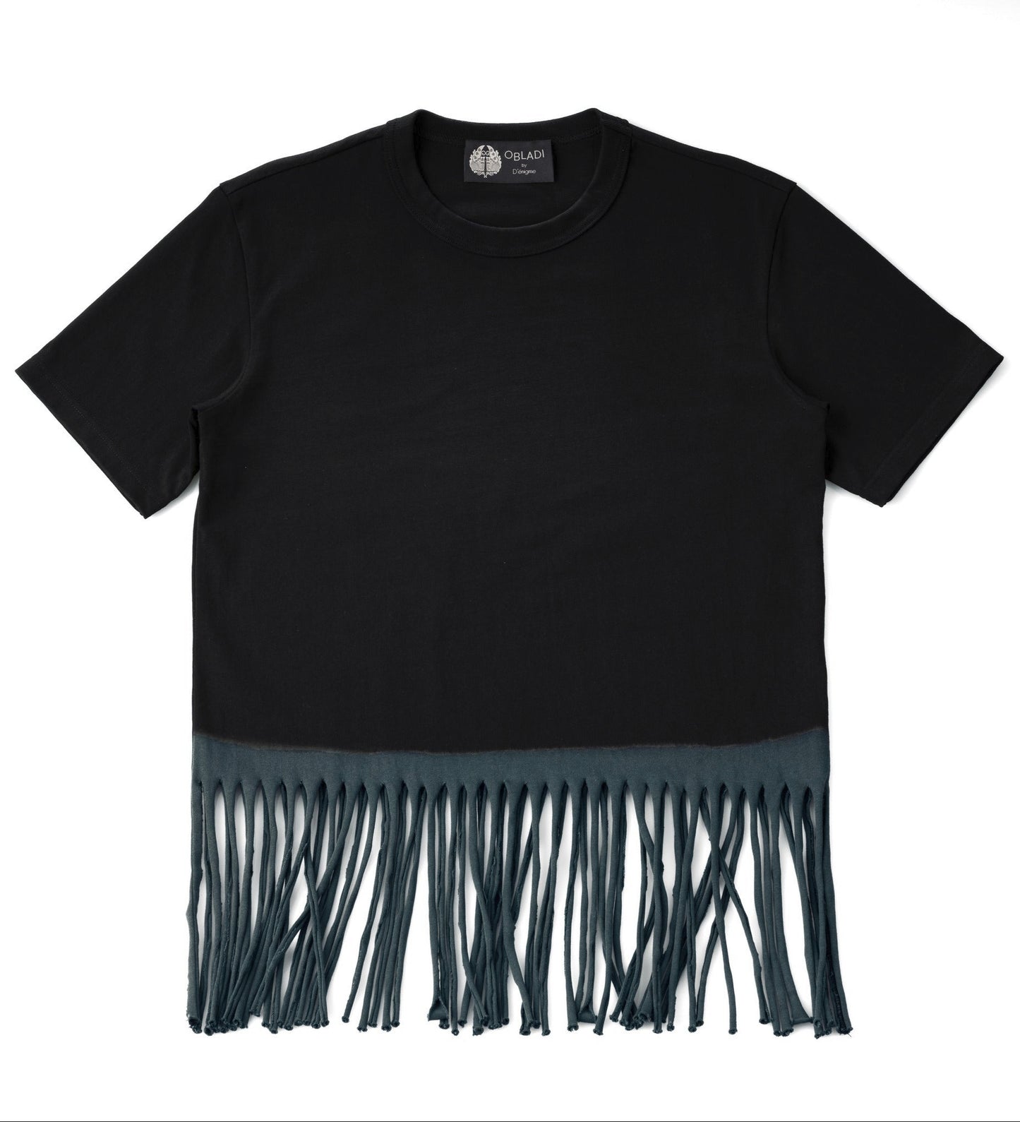 Fringe-Cut Bottom Bleached T-Shirt