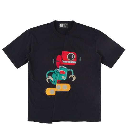 Embroidery Slide Robot T-shirt