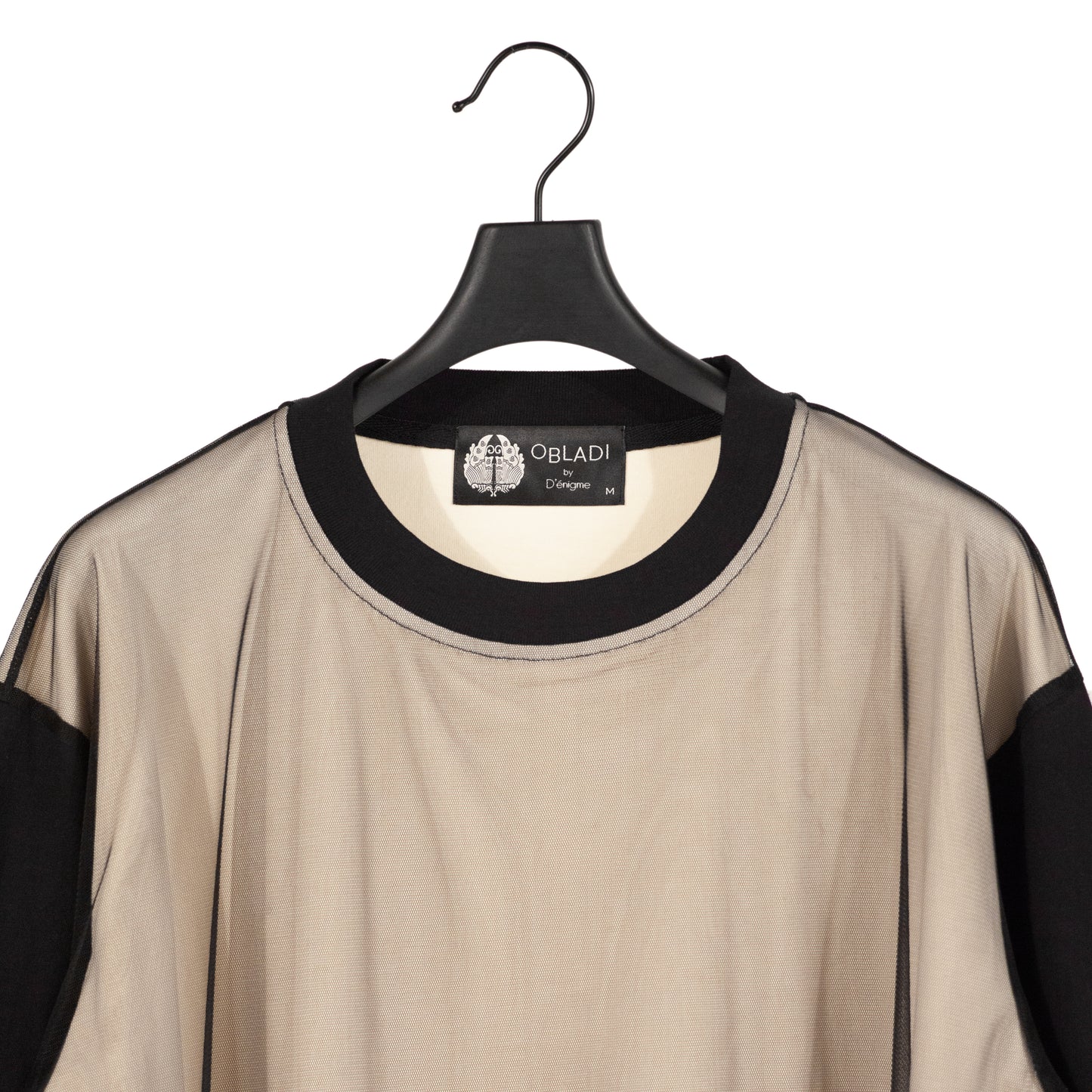 Two Layers Mesh Long Sleeves T-shirt